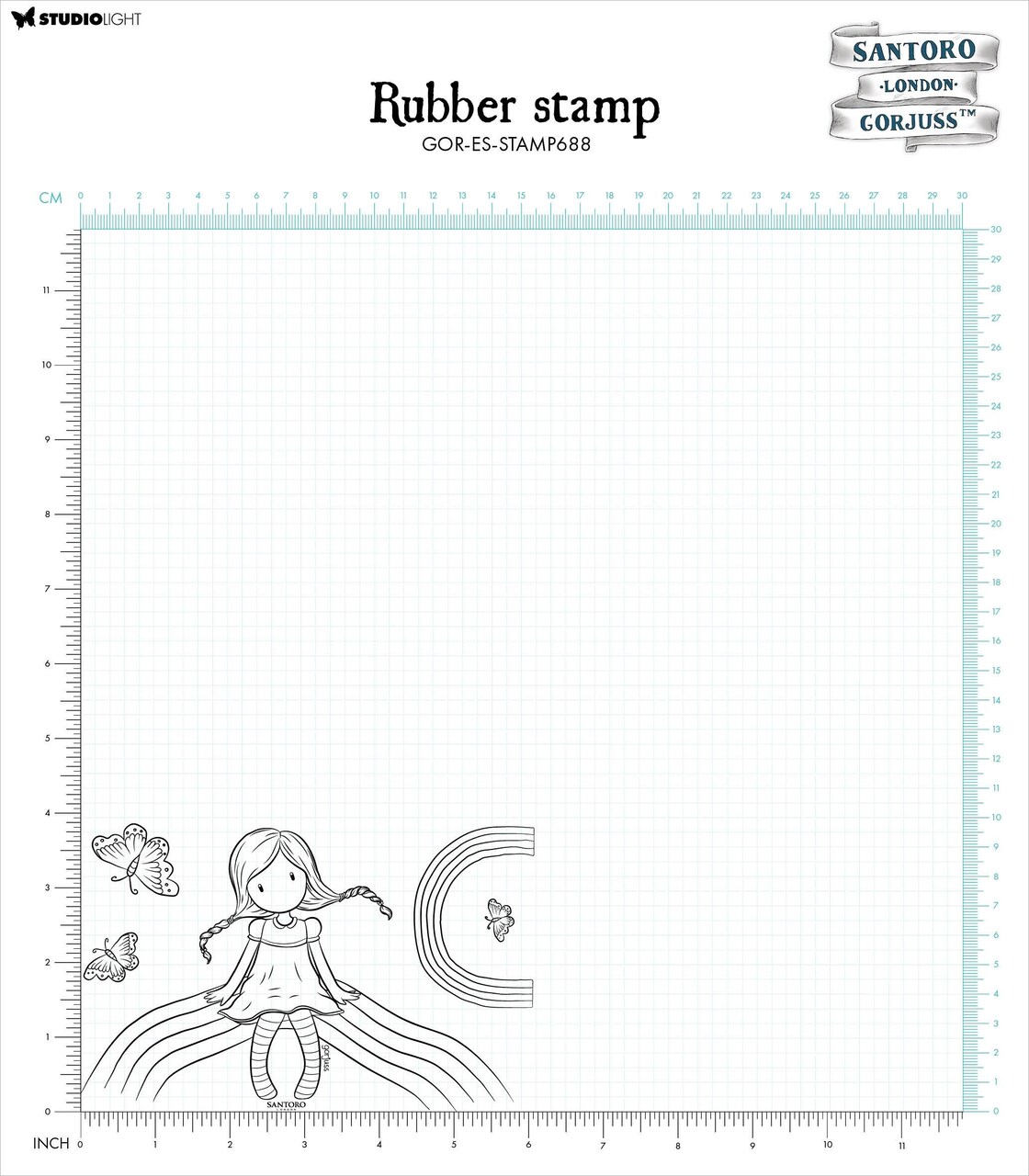 Studio Light Gorjuss Essential Cling Stamp-Nr. 688, Rainbow Heaven